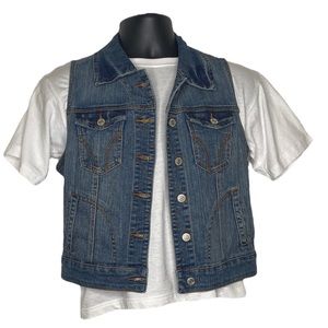Thread & Supply Classic Denim Vest (Size:Large, Color:Blue)